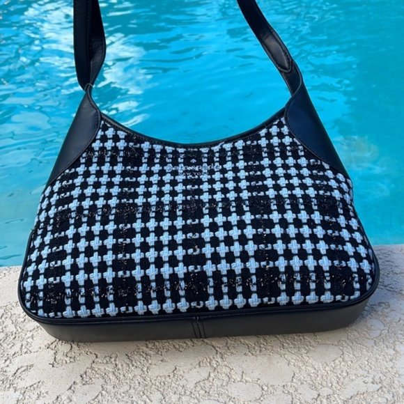 Kate Spade Crossbody Tweed Fabric Blue Multi - Picture 4 of 15